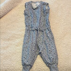 Girls Petit Peony Blue Floral Jumpsuit